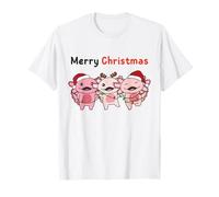 Axolotl Animali di Natale Carino Axolotls Buon Natale Maglietta