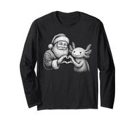 Axolotl Babbo Natale a Forma di Cuore per Amanti degli Animali Domestici Maglia a Manica