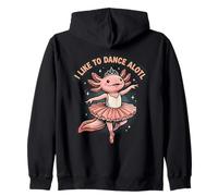 Axolotl Ballerina Divertente Danza Gioco di Parole Felpa con Cappuccio
