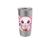Axolotl Bere Boba Tea Kawaii Tapioca Bubble Milk Tea Bicchiere termico in acciaio inox doppia parete