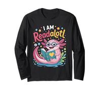 Axolotl Books I Am Readsalotl Reading Bookworm Ragazze Bambini Maglia a Manica