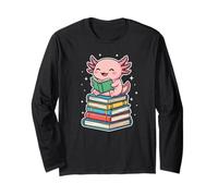 Axolotl Books Readsalotl Reading Bookworm Maglia a Manica