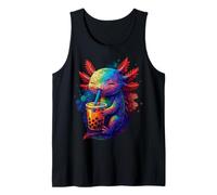 Axolotl Bubble Tea - Illustrazione Colorata Animale Acquatico Canotta