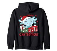 Axolotl Buon Natale Inverno Axolotls Natale Felpa con Cappuccio