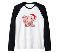Axolotl Buon Natale Inverno Axolotls Natale Maglia con Maniche Raglan