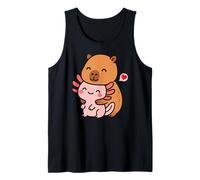Axolotl Capybara Animal Lover Valentines BFF Ragazzi Ragazze Bambini Canotta