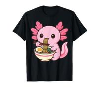 Axolotl Che Mangia Ramen Kawaii Maglietta