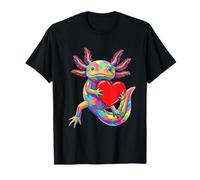 Axolotl - Cuore Che abbraccia San Valentino, Colore: Arcobaleno Maglietta