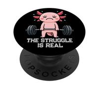Axolotl Deadlift La lotta delle palestre è un vero sollevamento uomini donne PopSockets PopGrip Adesivo