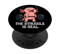 Axolotl Deadlift La lotta delle palestre è un vero sollevamento uomini donne PopSockets PopGrip Adesivo