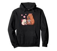 Axolotl E Capybara Bere Bubble Tea Kawaii Ragazze Bambini Felpa con Cappuccio
