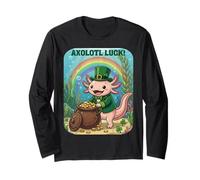 Axolotl Fortuna San Patrizio Leprechaun Axolotl Arcobaleno Maglia a Manica