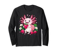 Axolotl Fragola Anime Giapponese Kawaii Pet Axolotls Otaku Maglia a Manica