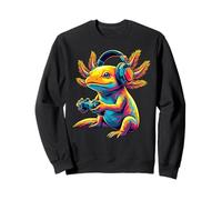 Axolotl Gamer con Cuffie Controller Art Felpa