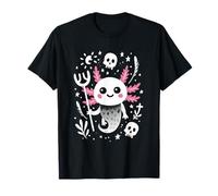 Axolotl Kawaii Teschio Cute Horror Pastel Goth Design Maglietta