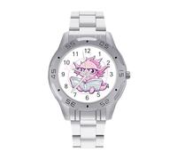 Axolotl Leggere Un Libro Uomo Business Watch Moda In Acciaio Inox Orologi Da Polso Personalizzato Facile Leggere Orologi per Le Donne
