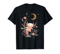 Axolotl Lover Crescent Moon Carino Animale Kawaii Maglietta