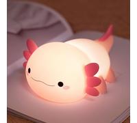 Axolotl - Luce notturna per bambini, dimmerabile, luce notturna per bambini, lampada Axolotls, in silicone, ricaricabile, con timer da 20 minuti, idea regalo per neonati, ragazze, ragazzi, cameretta