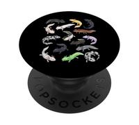 Axolotl Morphs Tipi di Axolotls Scienza Estetica Biologia PopSockets PopGrip Adesivo