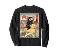 Axolotl Ninja Giappone Vintage Giapponese Ukiyo-e Art Felpa