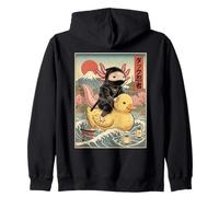 Axolotl Ninja Giappone Vintage Giapponese Ukiyo-e Art Felpa con Cappuccio