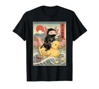 Axolotl Ninja Giappone Vintage Giapponese Ukiyo-e Art Maglietta