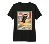 Axolotl Ninja Giappone Vintage Giapponese Ukiyo-e Art Maglietta Premium
