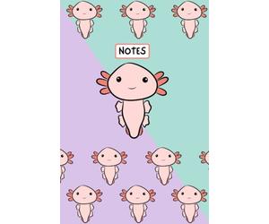 Axolotl Notebook: Super Cute A5 Axolotl Notes/Notepad/Diary/Journal, Ruled/Lined/paper/Basic/Composition/100 pages/paperback, animal lover ... who love axolotls. Premium Design