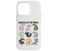 Axolotl of the World Axolotl Morphs Chart Arte educativa Custodia per iPhone 14 Pro Max