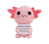 Axolotl - Peluche lavorato a mano - Peluche a maglia dolce e morbido Axolotl | Incantevole decorazione all'uncinetto, per bambini, regali e collezionisti di creature Amigurumi