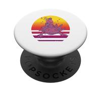 Axolotl Poseidone Tridente simbolo del dio greco della PopSockets PopGrip Adesivo