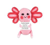 Axolotl Positivo divertente, Axolotl emotivo all'uncinetto - all'uncinetto Axolotl lavorato a mano a maglia,Incoraggiamento di motivazione creativa per le donne ragazze compleanno Natale