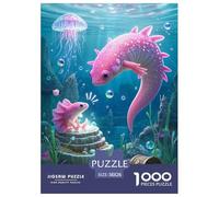 Axolotl Puzzle 1000 Pezzi Fun Per Adulti,animal, Gioco Di Famiglia, Regalo Romantico Per Uomini E Donne 38x26cm/1000pcs