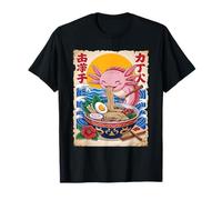 Axolotl Ramen Giapponese Divertente Graphic Tees Kawaii Axolotl Maglietta