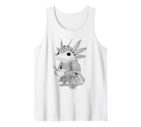 Axolotl Samurai Ramen Xilografia Giapponese Arte Canotta