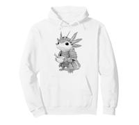 Axolotl Samurai Ramen Xilografia Giapponese Arte Felpa con Cappuccio