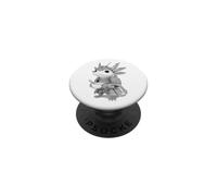 Axolotl Samurai Ramen Xilografia Giapponese Arte PopSockets PopGrip Adesivo