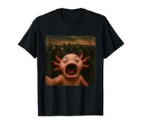 Axolotl Selfie Zombies Apocalisse Umorismo Divertente Halloween Maglietta