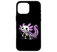 Axolotl Skeleton Drip Halloween Costume Kids Spooky Season Custodia per iPhone 16 Pro Max