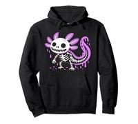 Axolotl Skeleton Drip Halloween Costume Kids Spooky Season Felpa con Cappuccio