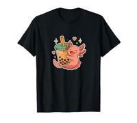 Axolotl Sorridente con Bevanda Boba Maglietta