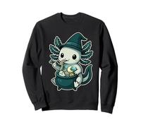 Axolotl stregato Ramen nel calderone Kawaii Halloween Felpa