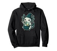 Axolotl stregato Ramen nel calderone Kawaii Halloween Felpa con Cappuccio