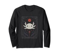 Axolotl Tarot Gotico Occulto Horror Carino Design Maglia a Manica