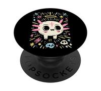 Axolotl Teschio Kawaii Arte Gotica Pastello PopSockets PopGrip Adesivo