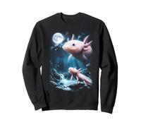 Axolotl Ululando alla Luna 90's Retro Felpa