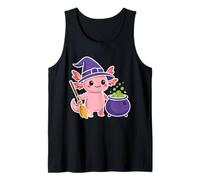 Axolotl Witch | Halloween Kawaii con Scopa e calderone Canotta