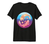 Axolotl Yin e Yang Harmony Bilancia Grazioso Fluido Pacifico Maglietta Premium