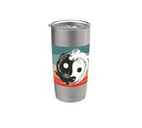 Axolotl Yin-Yang Balance Harmony Contrast Duality Peace Bicchiere termico in acciaio inox doppia parete