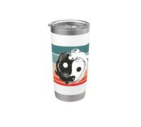 Axolotl Yin-Yang Balance Harmony Contrast Duality Peace Bicchiere termico in acciaio inox doppia parete